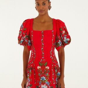 Red Sweet Bloom Bouquet Lenzing™ Ecovero™ Euroflex Mini Dress